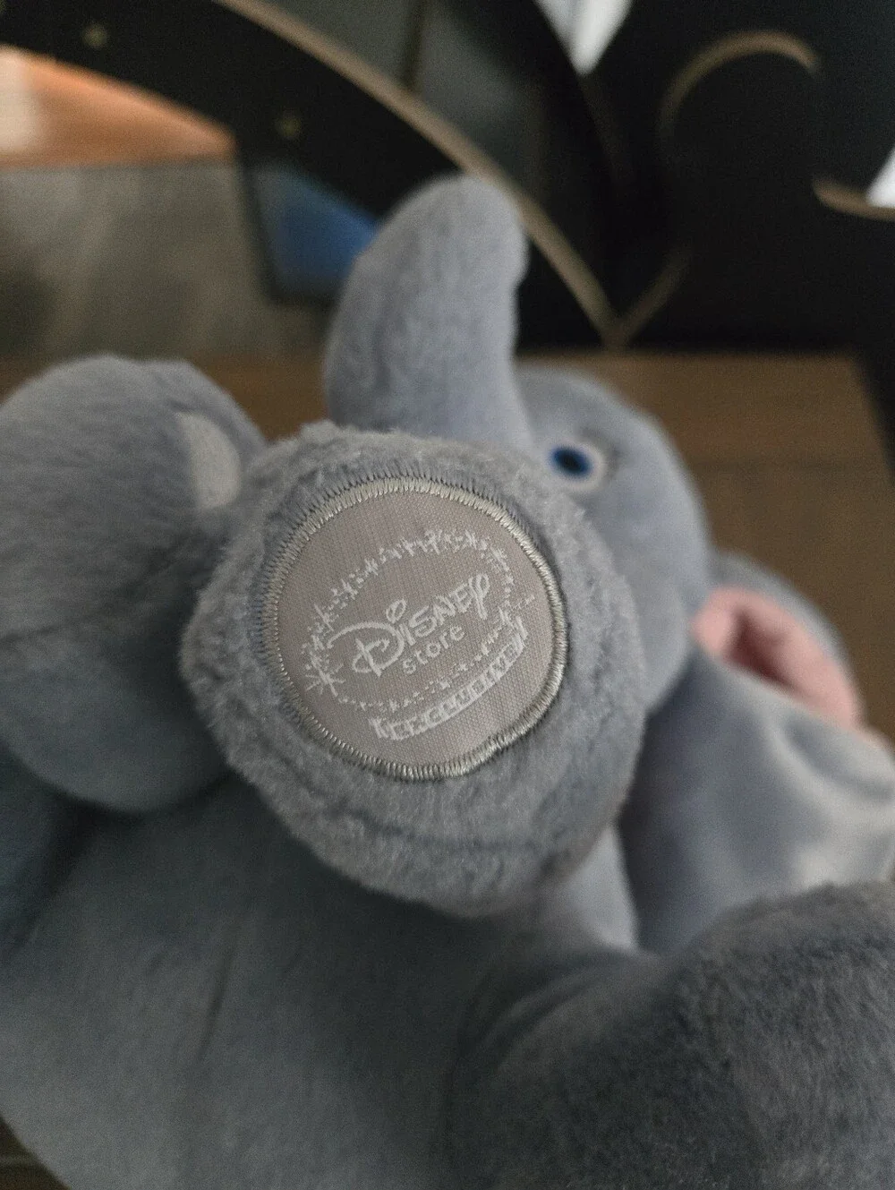 Disney Store Exclusive Dumbo Plush Elephant Gray Body, Pink Ears, Yellow Hat